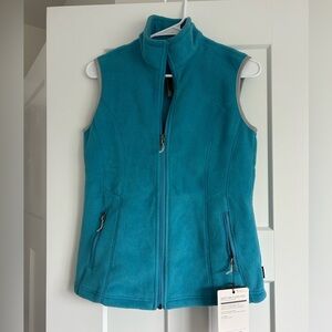 NWT Eddie Bauer Turquoise Fleece Vest